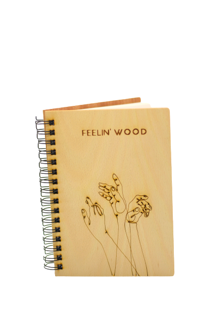 Cuaderno de madera PERSONALIZADO.